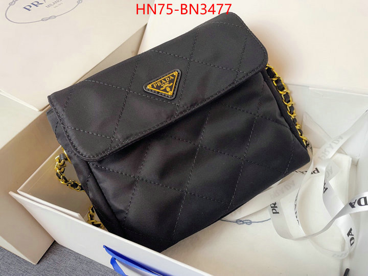 Prada Bags(4A)-Diagonal-,aaaaa+ class replica ,ID: BN3477,$: 75USD