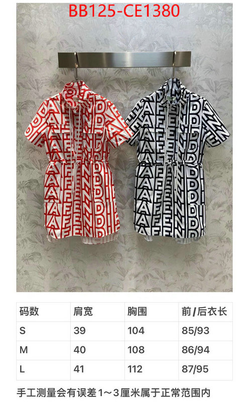 Clothing-Fendi,what's the best place to buy replica , ID: CE1380,$: 125USD