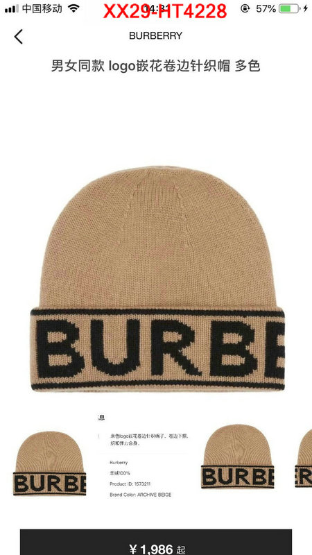 Cap (Hat)-Burberry,is it ok to buy replica , ID: HT4228,$: 29USD