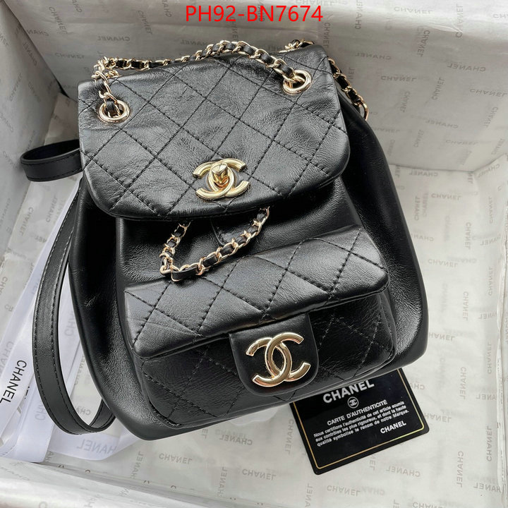 Chanel Bags(4A)-Backpack-,ID: BN7674,$: 92USD