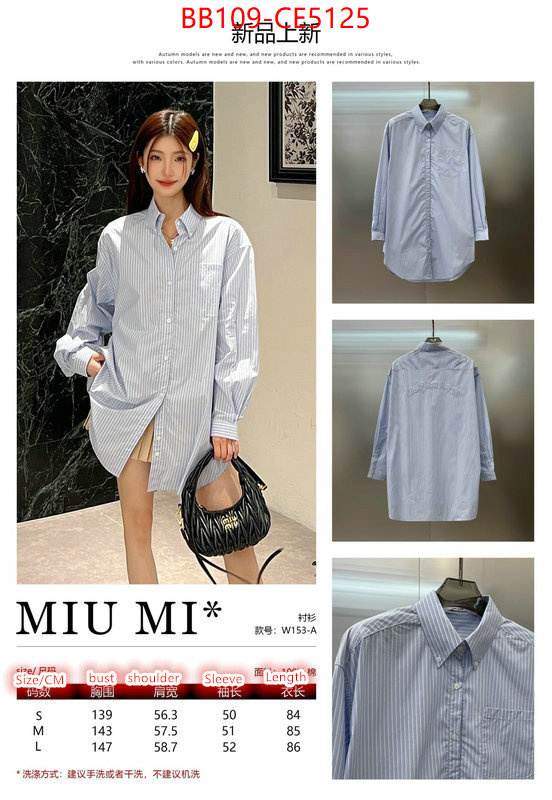 Clothing-MIU MIU,shop designer replica , ID: CE5125,$: 109USD