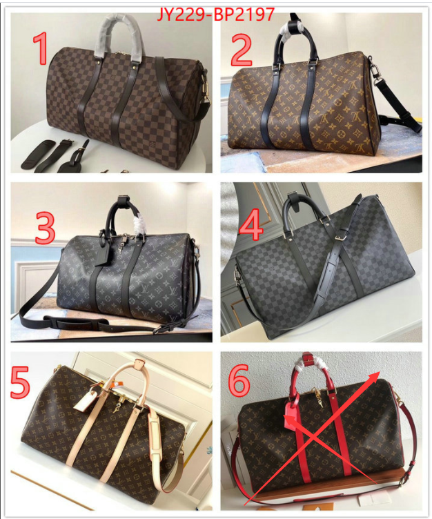 LV Bags(TOP)-Keepall BandouliRe 45-50-,ID: BP2197,