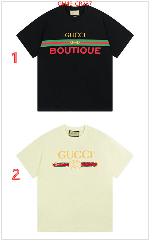 Clothing-Gucci,replica 2023 perfect luxury , ID: CR237,$: 49USD