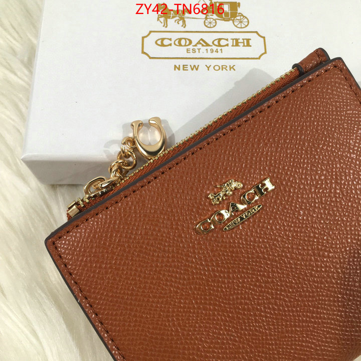 Coach Bags(4A)-Wallet,top 1:1 replica ,ID: TN6816,$: 42USD