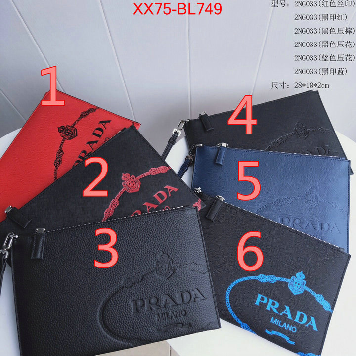 Prada Bags(TOP)-Clutch-,ID: BL749,$:75USD