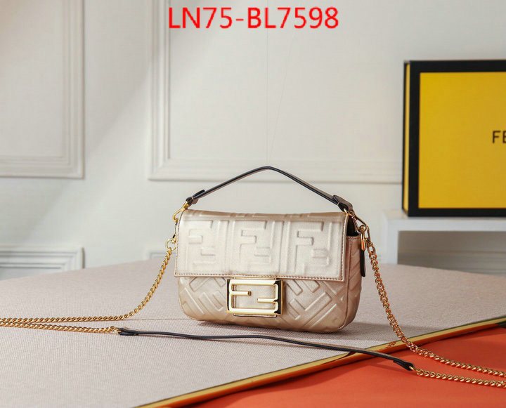 Fendi Bags(4A)-Baguette-,designer fake ,ID: BL7598,$: 75USD