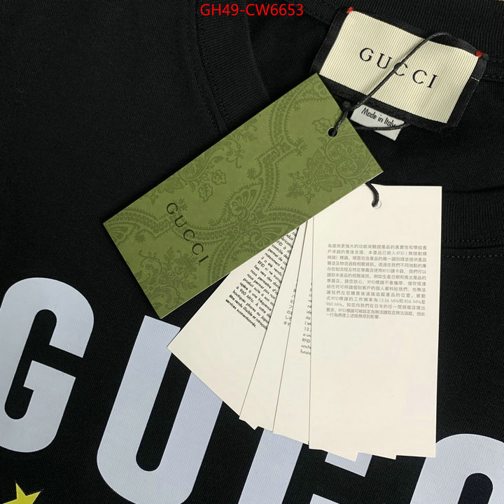 Clothing-Gucci,the quality replica , ID: CW6653,$: 49USD