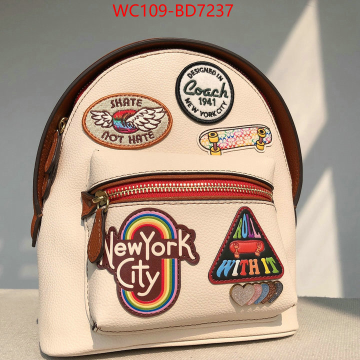 Coach Bags(4A)-Backpack-,best quality designer ,ID: BD7237,$: 109USD