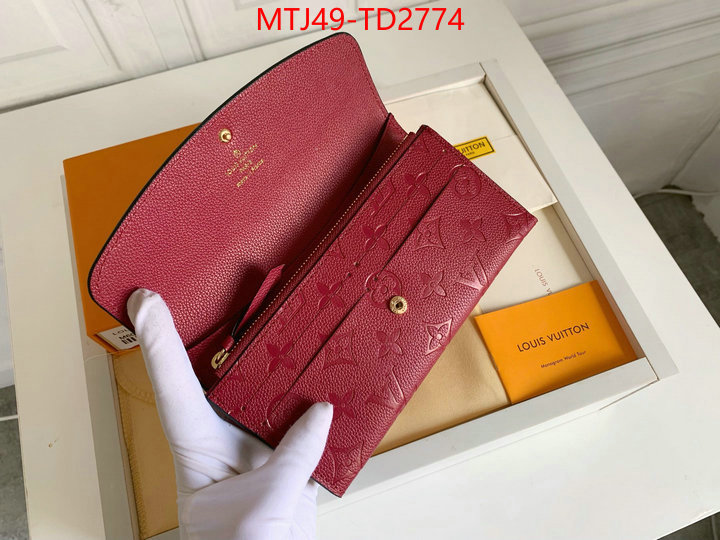 LV Bags(4A)-Wallet,ID: TD2774,$: 49USD