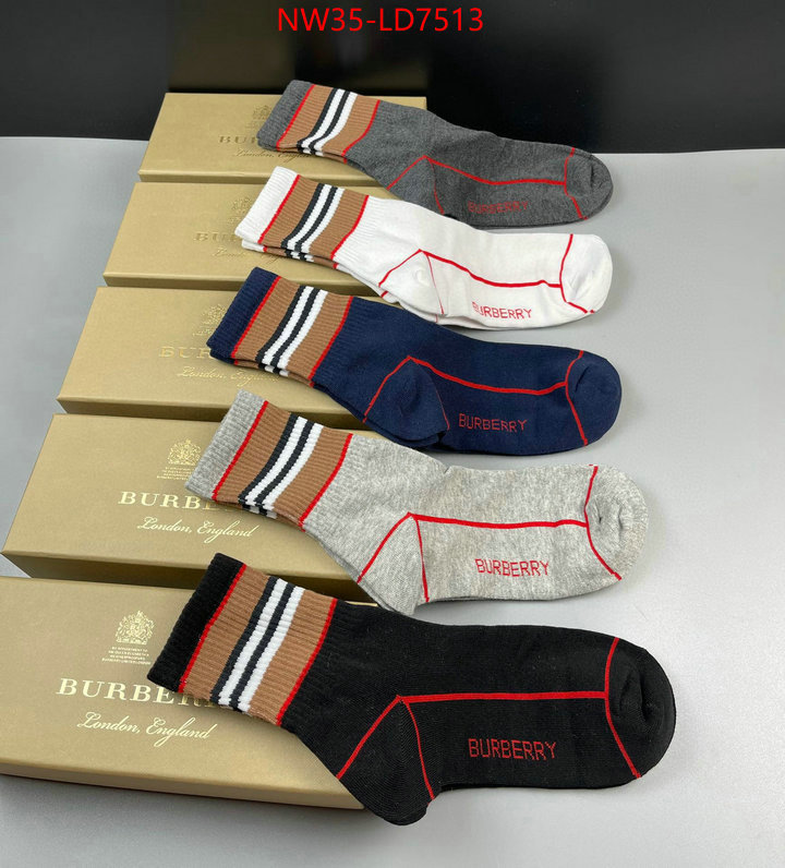 Sock-Burberry,replica sale online , ID: LD7513,$: 35USD