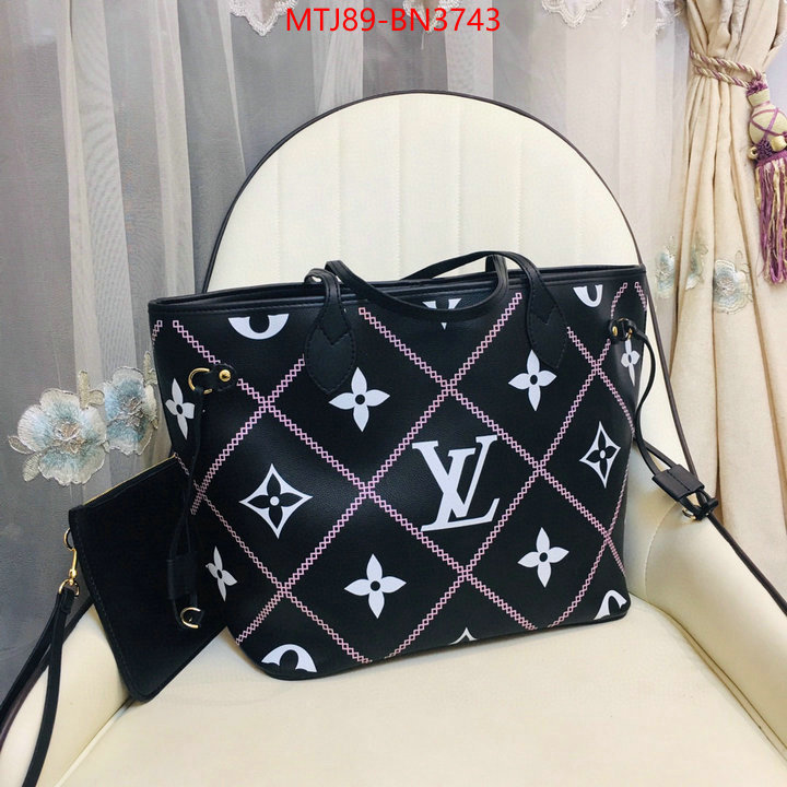 LV Bags(4A)-Neverfull-,wholesale replica shop ,ID: BN3743,$: 89USD