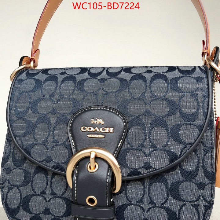 Coach Bags(4A)-Diagonal,only sell high-quality ,ID: BD7224,$: 105USD