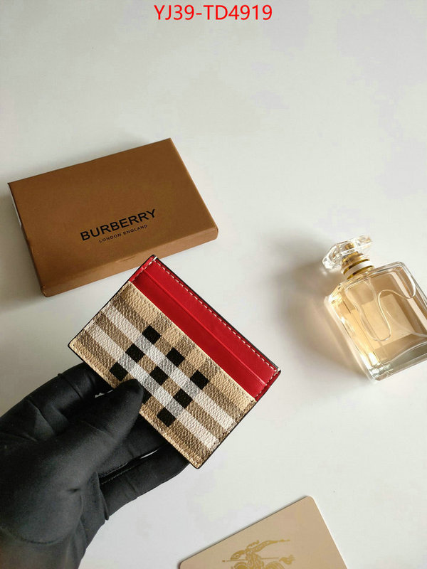 Burberry Bags(4A)-Wallet,best knockoff ,ID: TD4919,$: 39USD