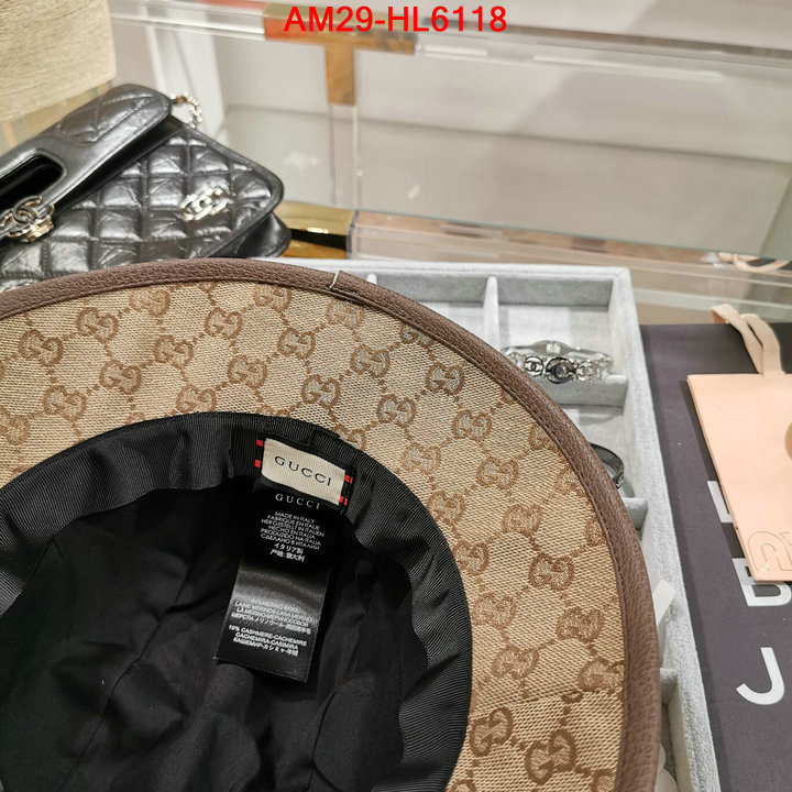 Cap (Hat)-Gucci,designer wholesale replica , ID: HL6118,$: 29USD