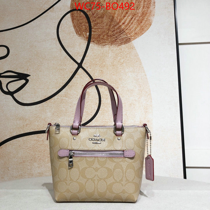 Coach Bags(4A)-Tote-,replica for cheap ,ID: BO492,$: 75USD