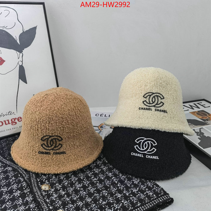 Cap (Hat)-Chanel,buy best high quality , ID: HW2992,$: 29USD