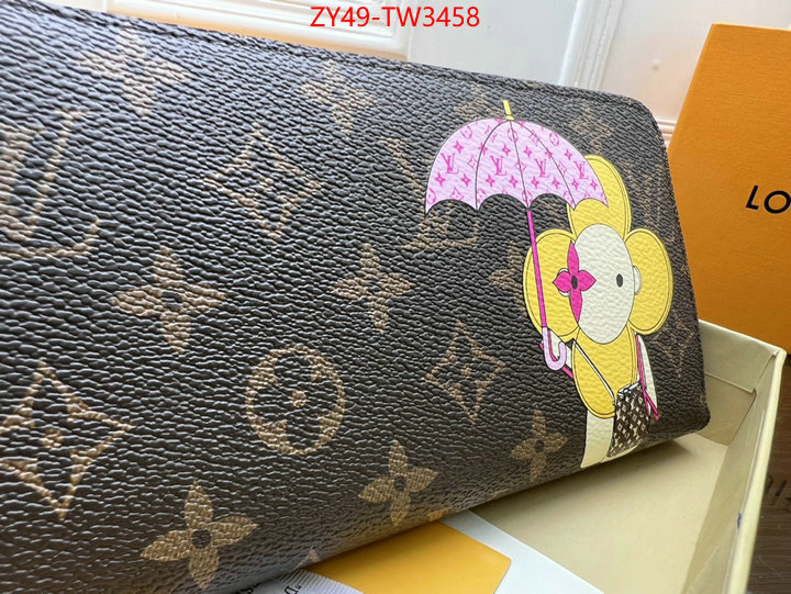 LV Bags(4A)-Wallet,wholesale 2023 replica ,ID: TW3458,$: 49USD