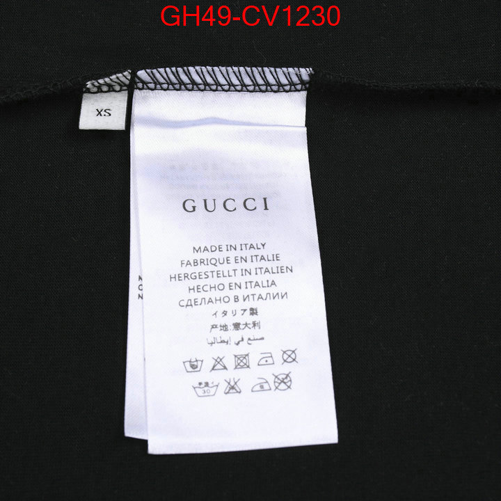 Clothing-Gucci,the best quality replica , ID: CV1230,$: 49USD