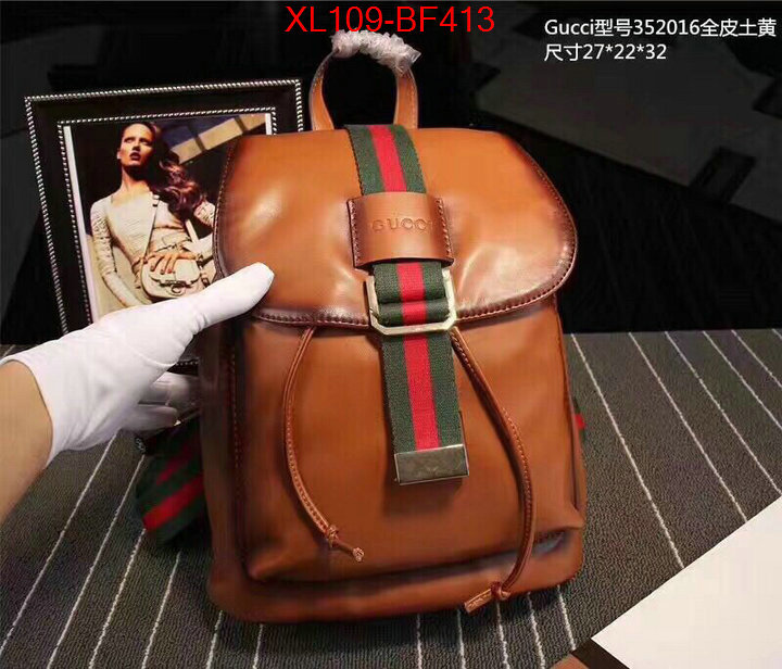 Gucci Bags(4A)-Backpack-,same as original ,ID: BF413,$:109USD