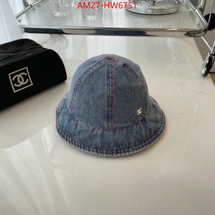 Cap (Hat)-Chanel,top quality , ID: HW6751,$: 27USD