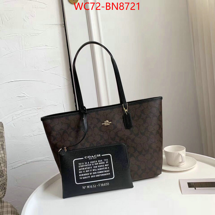 Coach Bags(4A)-Tote-,the highest quality fake ,ID: BN8721,$: 72USD