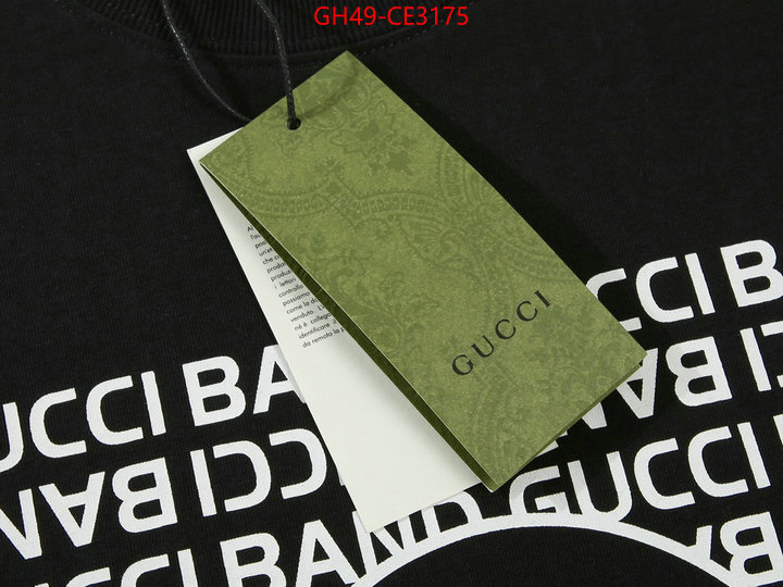 Clothing-Gucci,replica aaaaa designer , ID: CE3175,$: 49USD