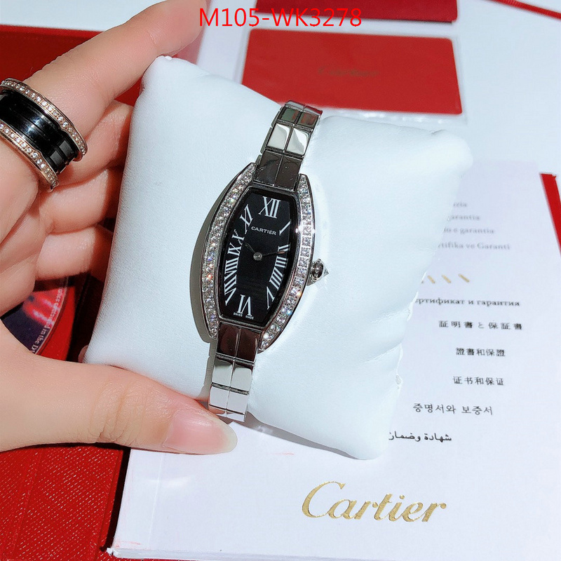 Watch(4A)-Cartier,highest quality replica , ID: WK3278,$:105USD