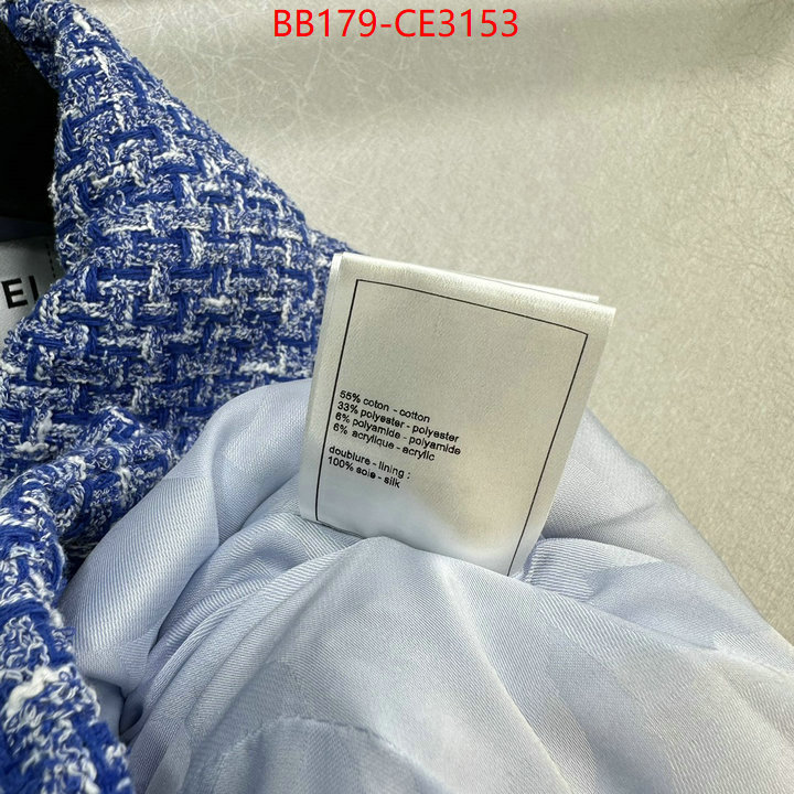 Clothing-Chanel,1:1 replica wholesale , ID: CE3153,$: 179USD