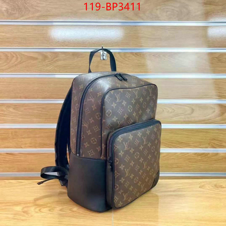 LV Bags(4A)-Backpack-,cheap online best designer ,ID: BP3411,$: 119USD