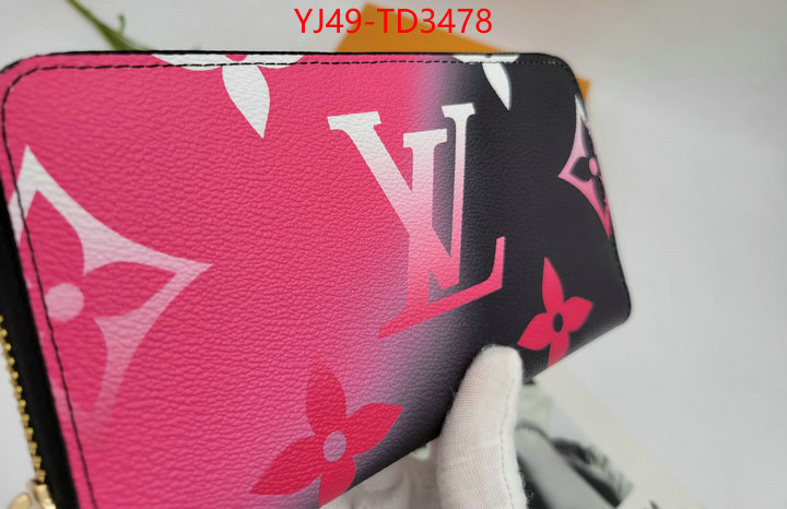 LV Bags(4A)-Wallet,ID: TD3478,$: 49USD