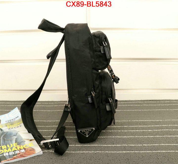 Prada Bags(4A)-Backpack-,top perfect fake ,ID: BL5843,$: 89USD