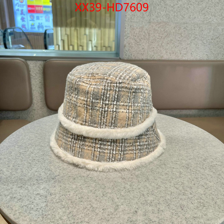 Cap (Hat)-Chanel,top fake designer , ID: HD7609,$: 39USD