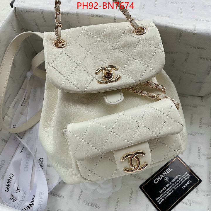 Chanel Bags(4A)-Backpack-,ID: BN7674,$: 92USD