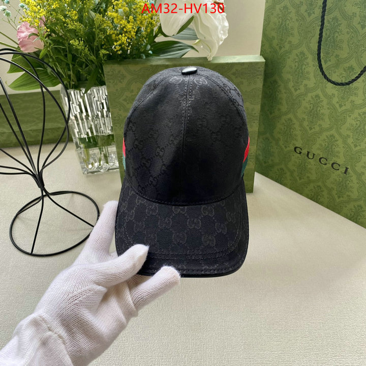 Cap (Hat)-Gucci,2023 replica wholesale cheap sales online , ID: HV130,$: 32USD