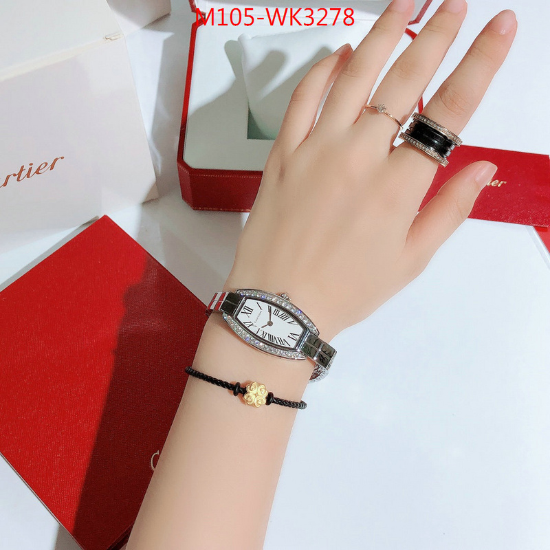 Watch(4A)-Cartier,highest quality replica , ID: WK3278,$:105USD