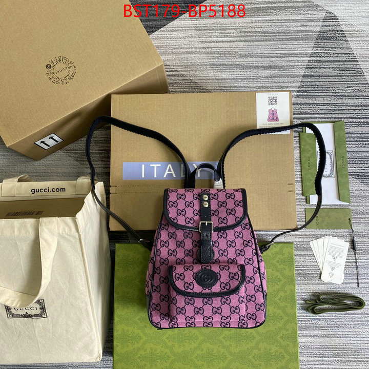 Gucci Bags(TOP)-Backpack-,where quality designer replica ,ID: BP5188,$: 179USD