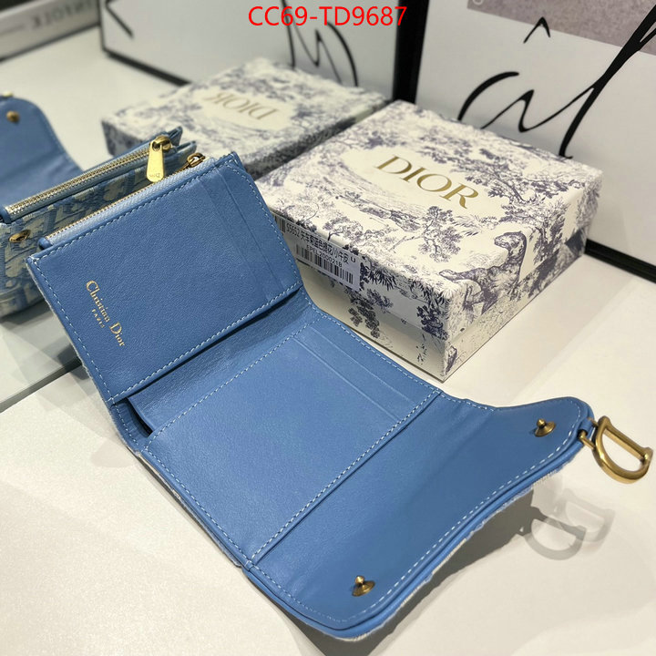 Dior Bags(TOP)-Wallet-,ID: TD9687,$: 69USD