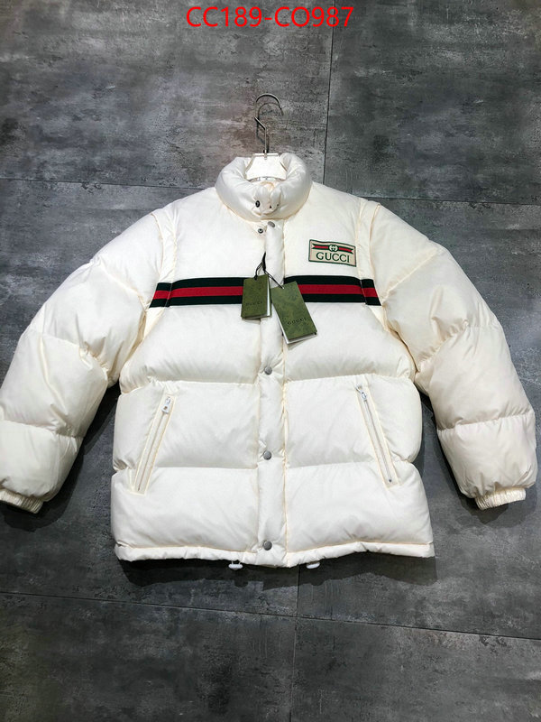 Down jacket Men-Gucci,quality replica , ID: CO987,$: 189USD