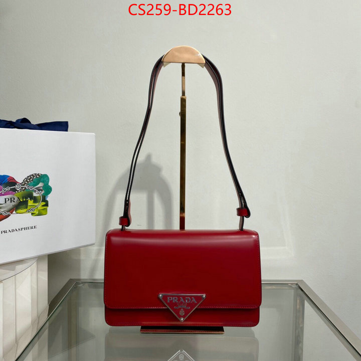 Prada Bags(TOP)-Diagonal-,ID: BD2263,$: 259USD