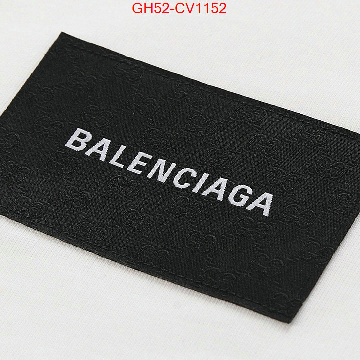 Clothing-Balenciaga,the top ultimate knockoff , ID: CV1152,$: 52USD