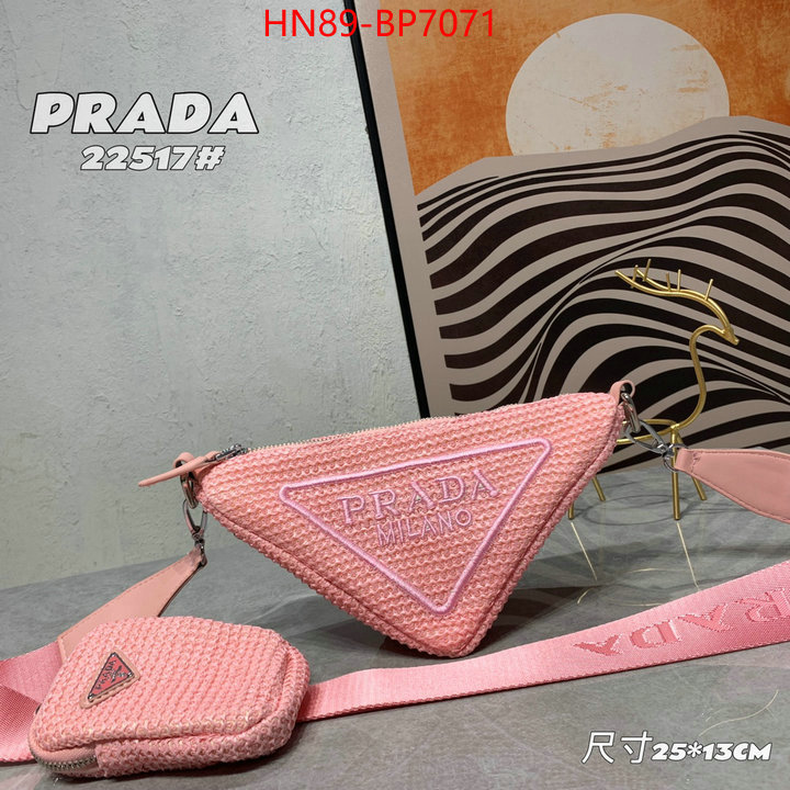 Prada Bags(4A)-Triangle,mirror copy luxury ,ID: BP7071,$: 89USD