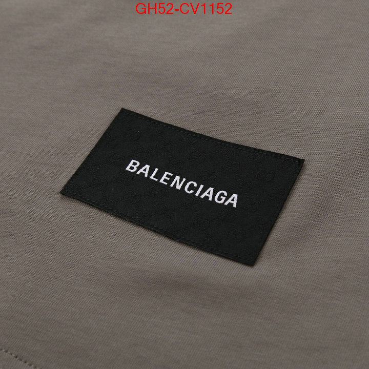 Clothing-Balenciaga,the top ultimate knockoff , ID: CV1152,$: 52USD