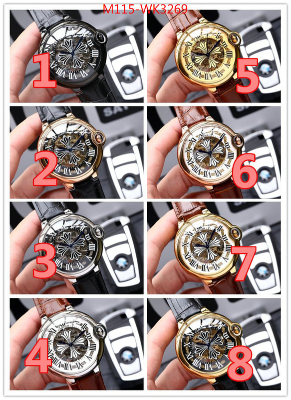 Watch(4A)-Cartier,best luxury replica , ID: WK3269,$:115USD