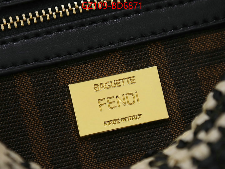 Fendi Bags(4A)-Baguette-,high quality happy copy ,ID: BD6871,$: 109USD