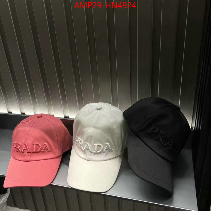 Cap (Hat)-Prada,good quality replica , ID: HN4924,$: 29USD