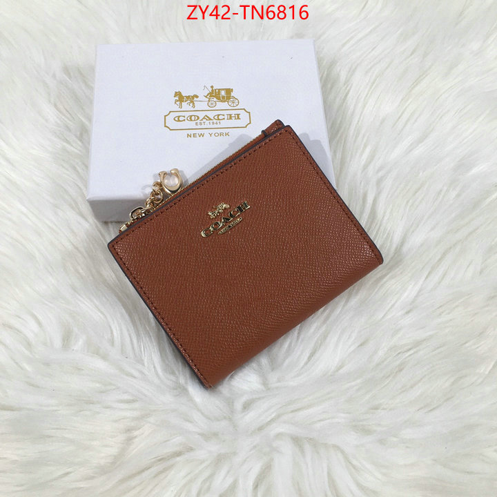 Coach Bags(4A)-Wallet,top 1:1 replica ,ID: TN6816,$: 42USD