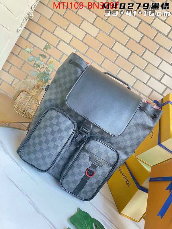 LV Bags(4A)-Backpack-,2023 replica wholesale cheap sales online ,ID: BN3787,$: 109USD