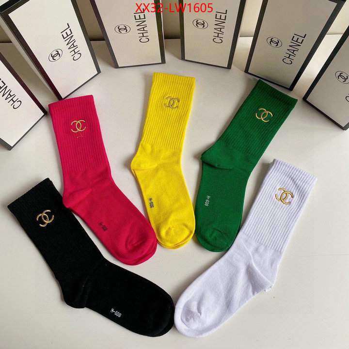 Sock-Chanel,replica 1:1 high quality , ID: LW1605,$: 32USD