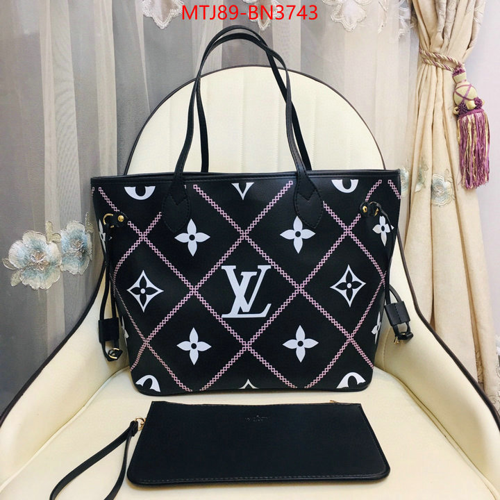 LV Bags(4A)-Neverfull-,wholesale replica shop ,ID: BN3743,$: 89USD