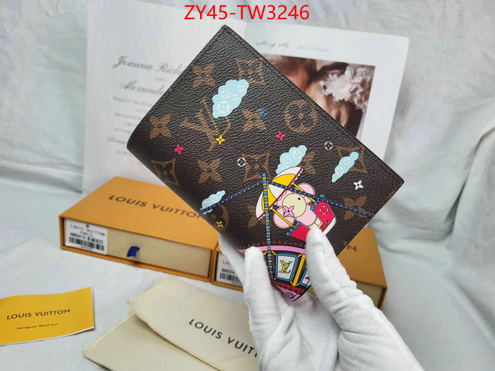 LV Bags(4A)-Wallet,designer 1:1 replica ,ID: TW3246,$: 45USD